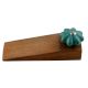 2 Pieces Sea Green Crackle Wooden Door Stopper